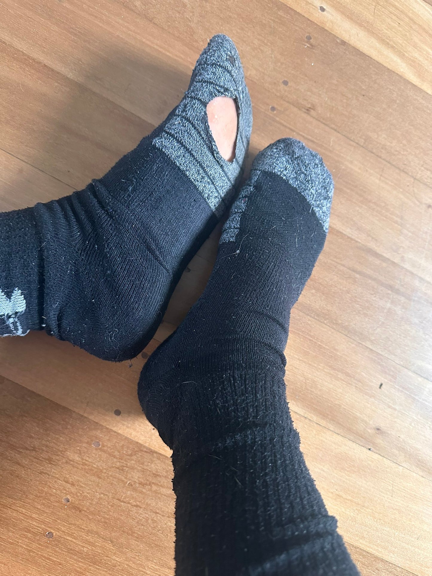 HungPiglets dirty old black socks - 🧦 👃 💦 🍆
