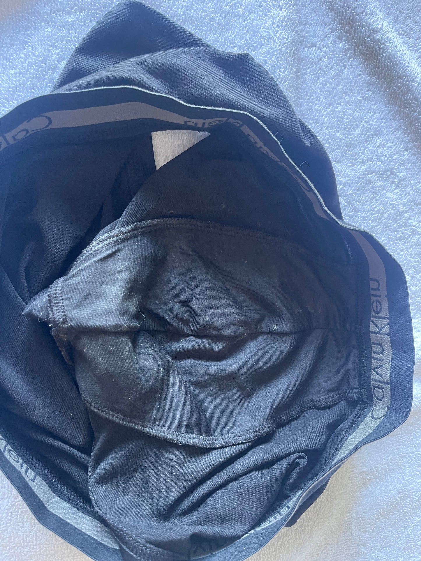 CumRag Purchase - Black Calvin trunks