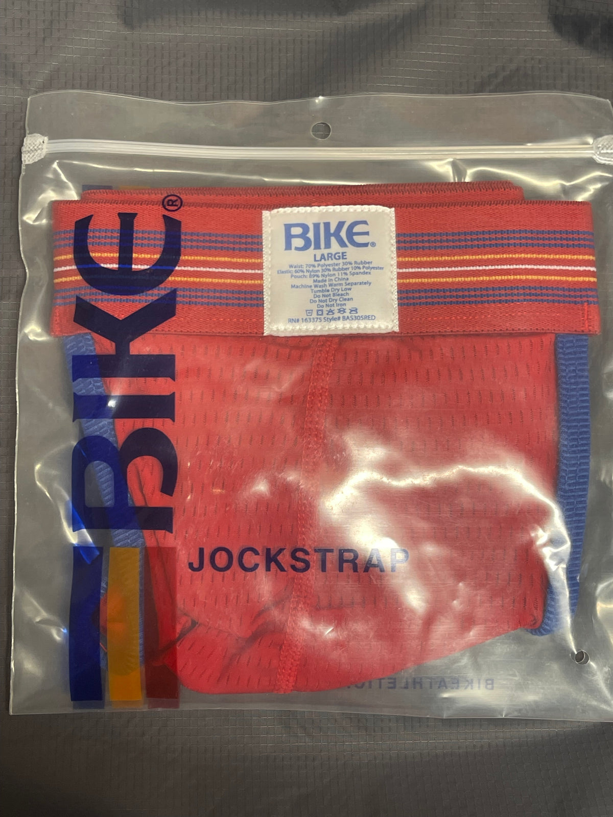 New - Authentic Bike Jockstrap - Lge Red